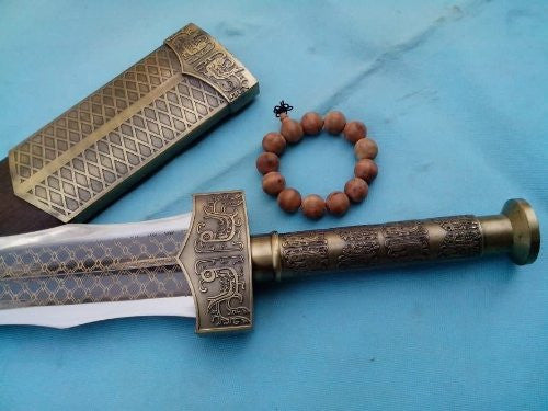 Movie Mulan sword/Carbon steel etched blade/Rosewood scabbard/Alloy fitted/Length 31" - Chinese sword shop