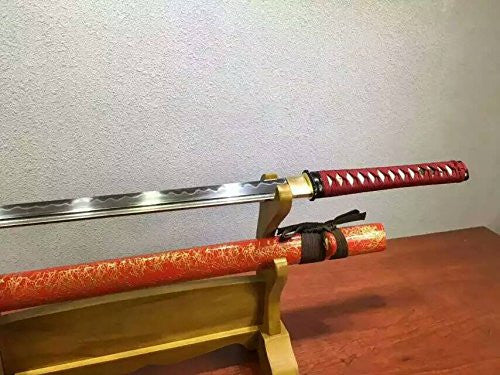 Ninja Sword Katana/T10 high-carbon steel blade/Wood scabbard/Alloy fitted - Chinese sword shop