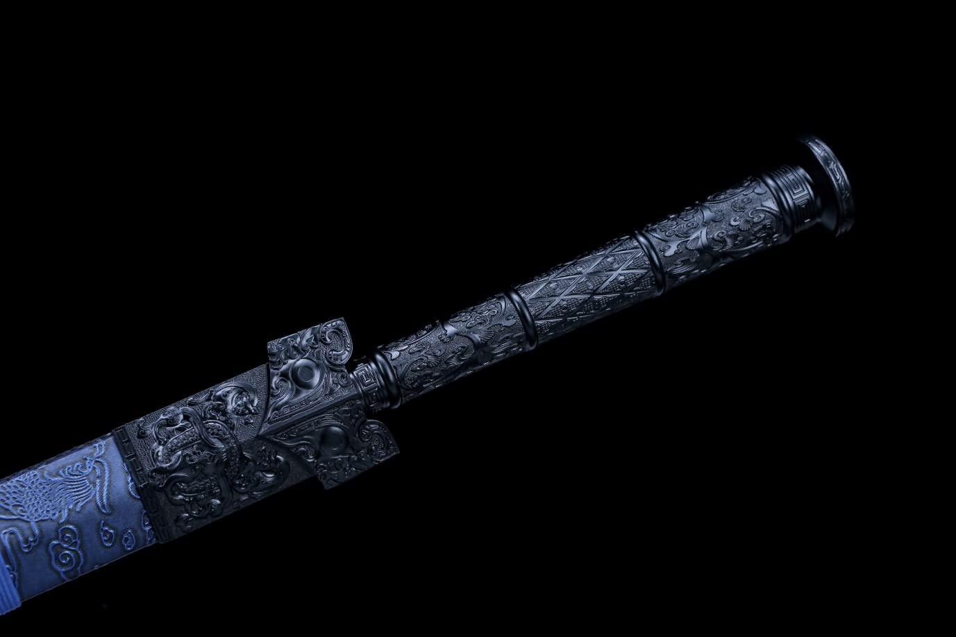 Han jian,High Carbon Steel octahedral Blade,Alloy Fittings,chinese sword