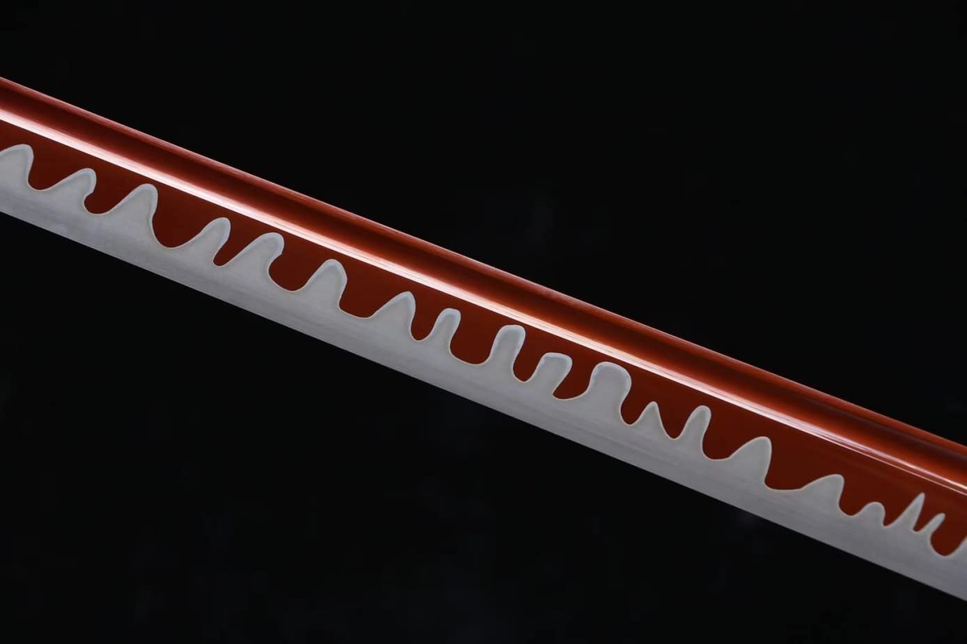 Tang dao(Forged High Carbon Steel red Blades,Leather scabbard
