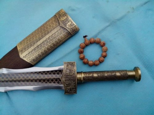 Movie Mulan sword/Carbon steel etched blade/Rosewood scabbard/Alloy fitted/Length 31" - Chinese sword shop