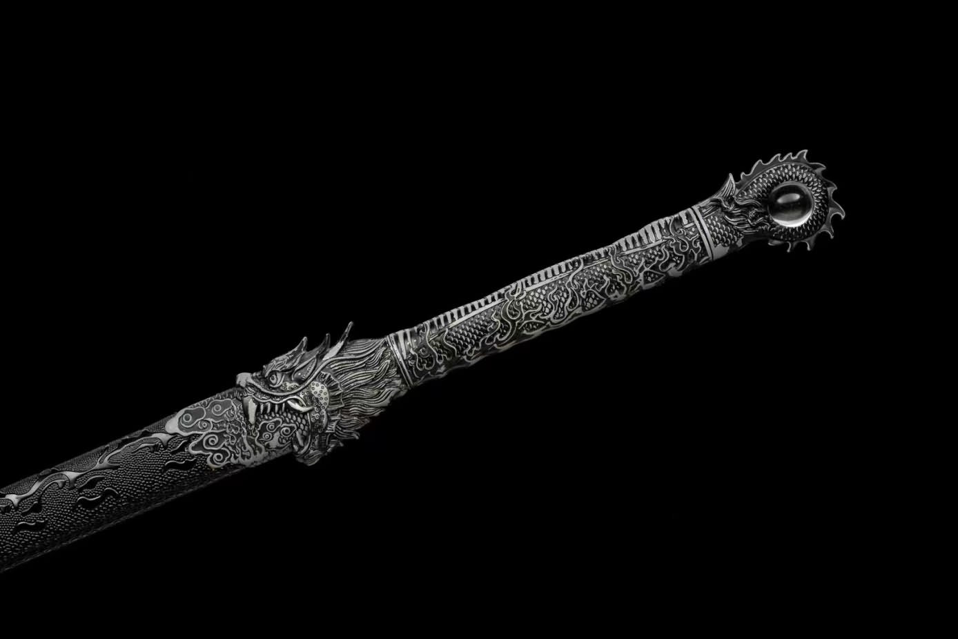 Dragon Tang dao Tactical Swords High Hardness Blade,Alloy Fittings,Pu Scabbard,LOONGSWORD