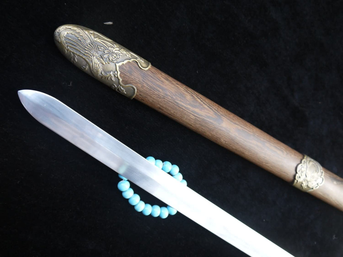 Training Sword,Tai Chi jian,Stainless Steel blade,Rosewood Scabbard ...