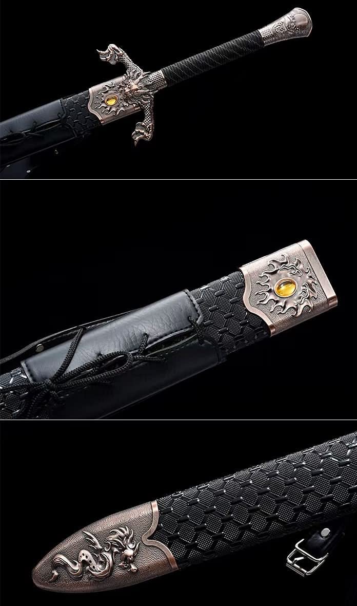 Flying Dragon Jian,Forged Spring Steel Blades,Better Performance Durability