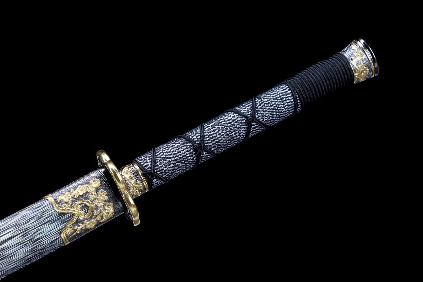 Qing dao,Hand Forged High carbon Steel Blade,Alloy Fittings,chinese sword