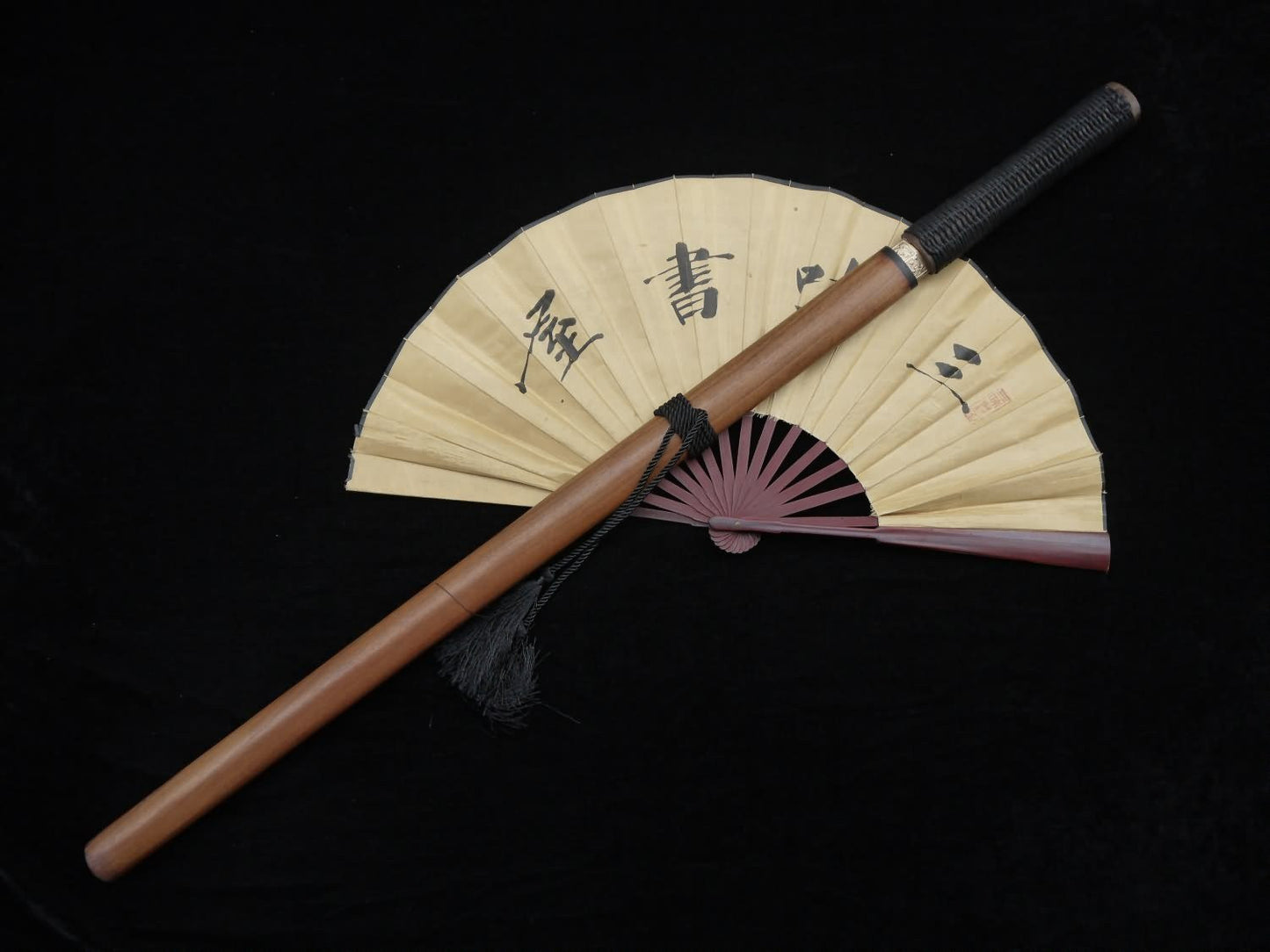 Tang jian,Damascus Steel blade,MAHOGANY,Hand-woven rope slip - Chinese sword shop