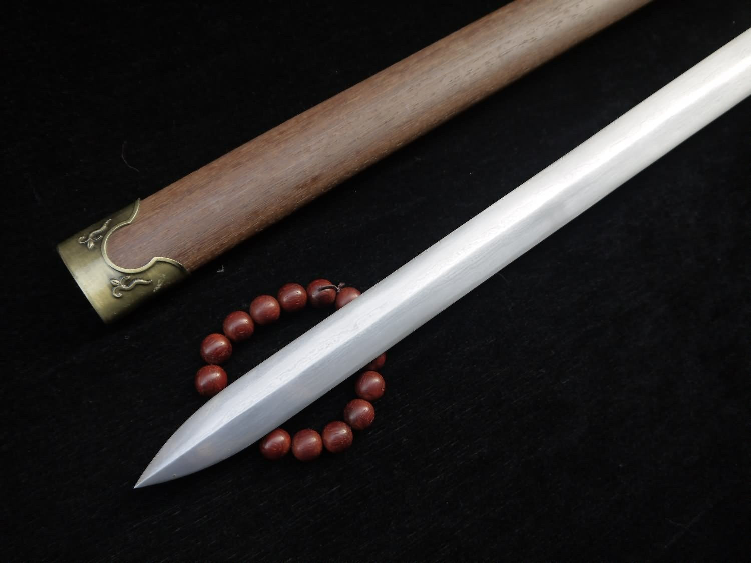 Pei Dong sword/Damascus steel blade/Rosewood scabbard/Length 41" - Chinese sword shop