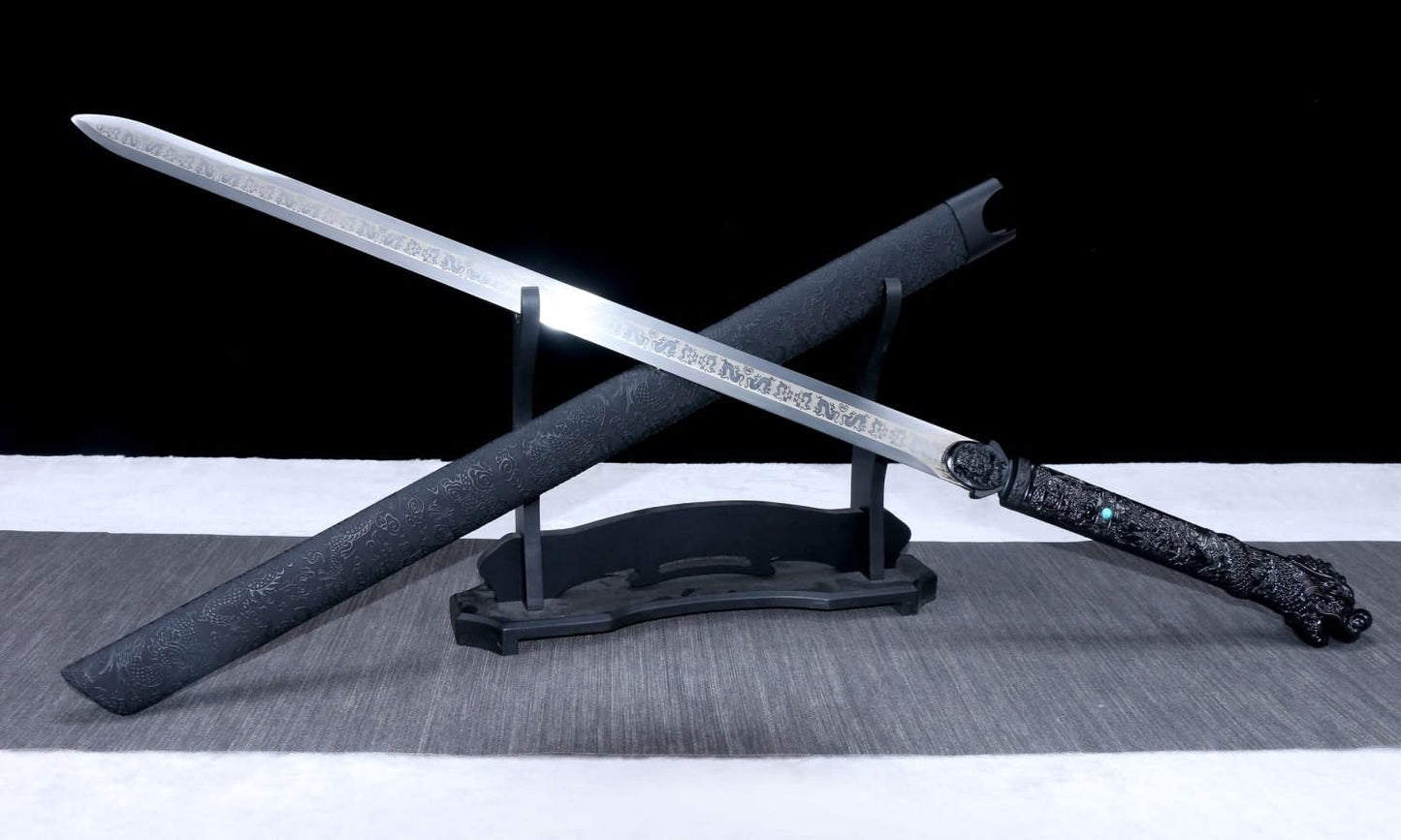 Dragon jian,Forged High Manganese Steel Blade,Alloy Fittings,chinese swords,LOONGSWORD