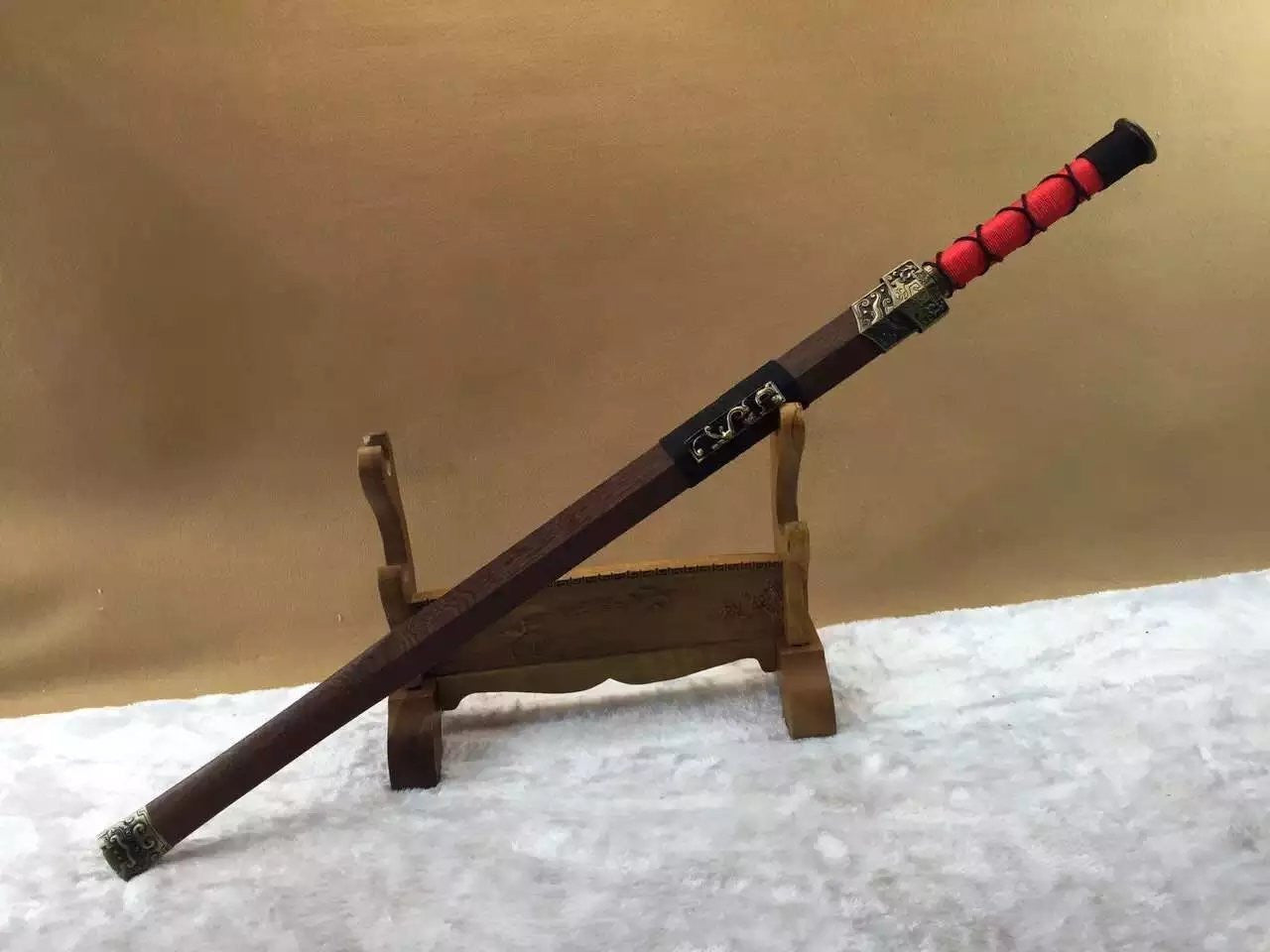 Han jian/Medium carbon steel etching pattern blade/Alloy/Length 41" - Chinese sword shop
