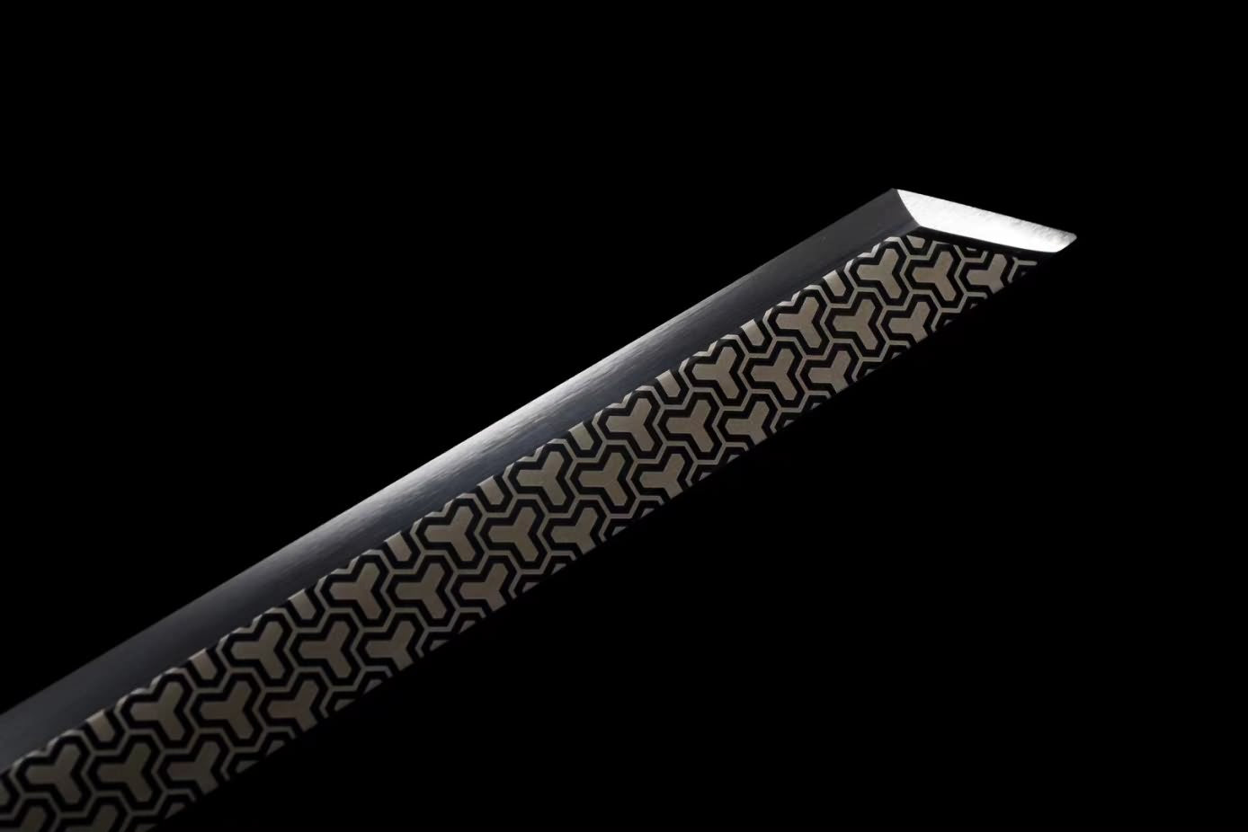 Tang dao Swords Real High Carbon Steel Etch Blade,Alloy Fittings,Dragon Handle,LOONGSWORD