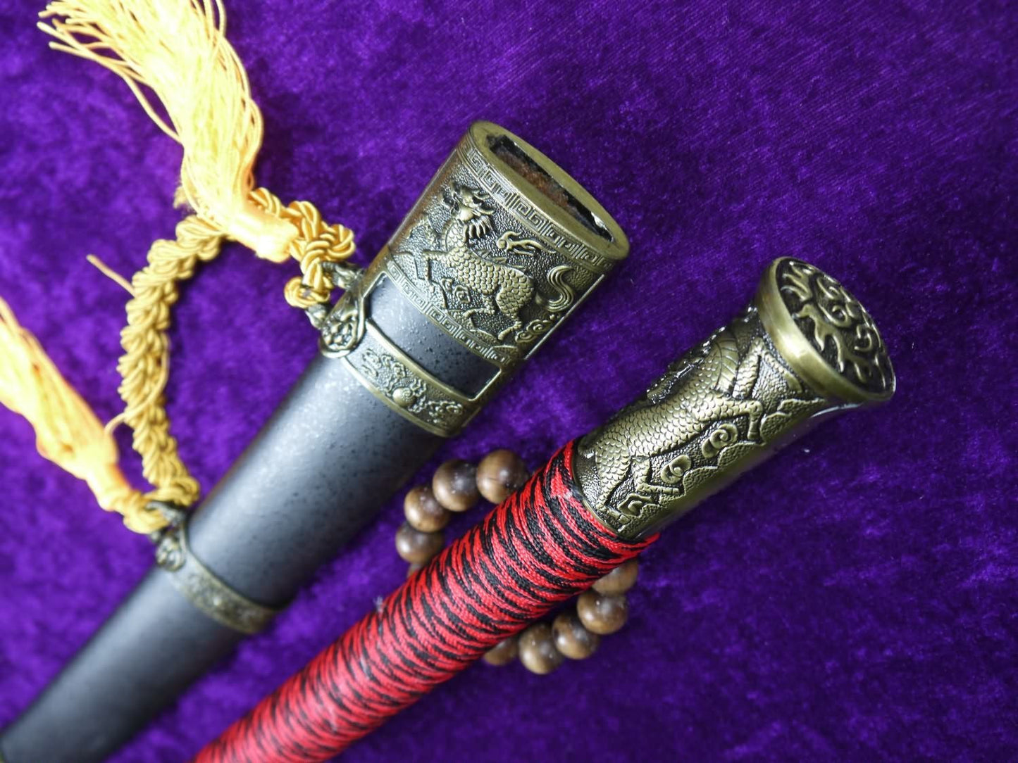 Kang xi dao sword/Damascus steel/Wood scabbard/China chop sabers - Chinese sword shop