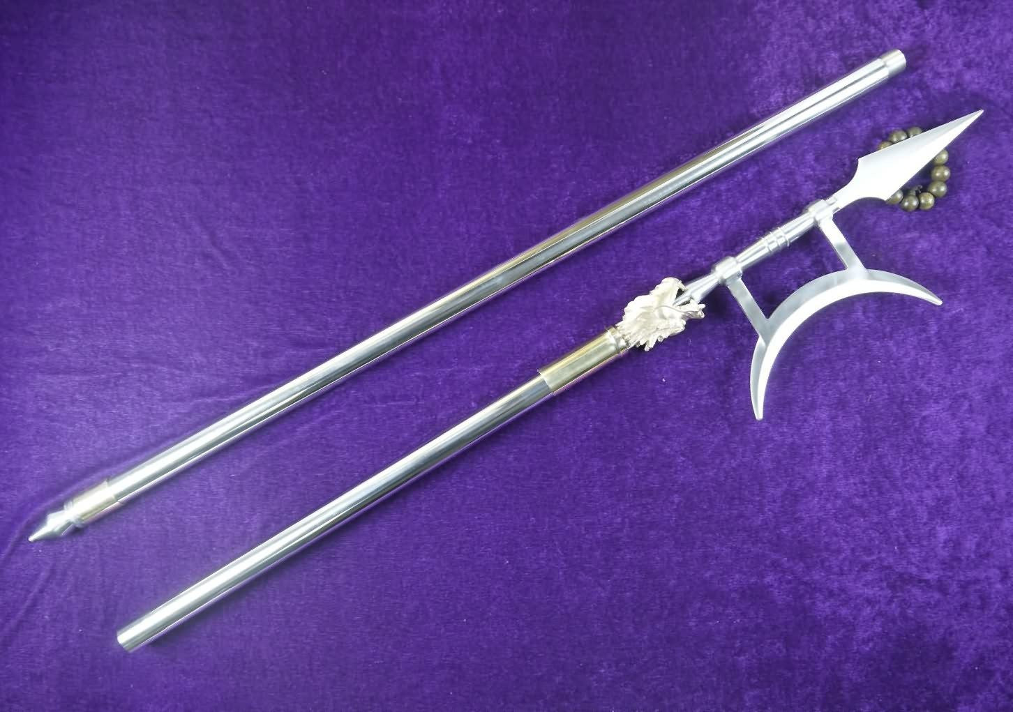 Halberd/Stainless steel hand-made/Chinese martial arts/Kung fu - Chinese sword shop