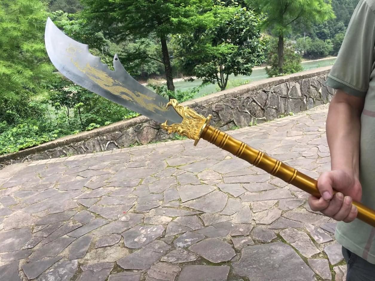 Yellow Dragon Kwan Dao,War Sword,High Carbon Steel Blade,Chinese sword
