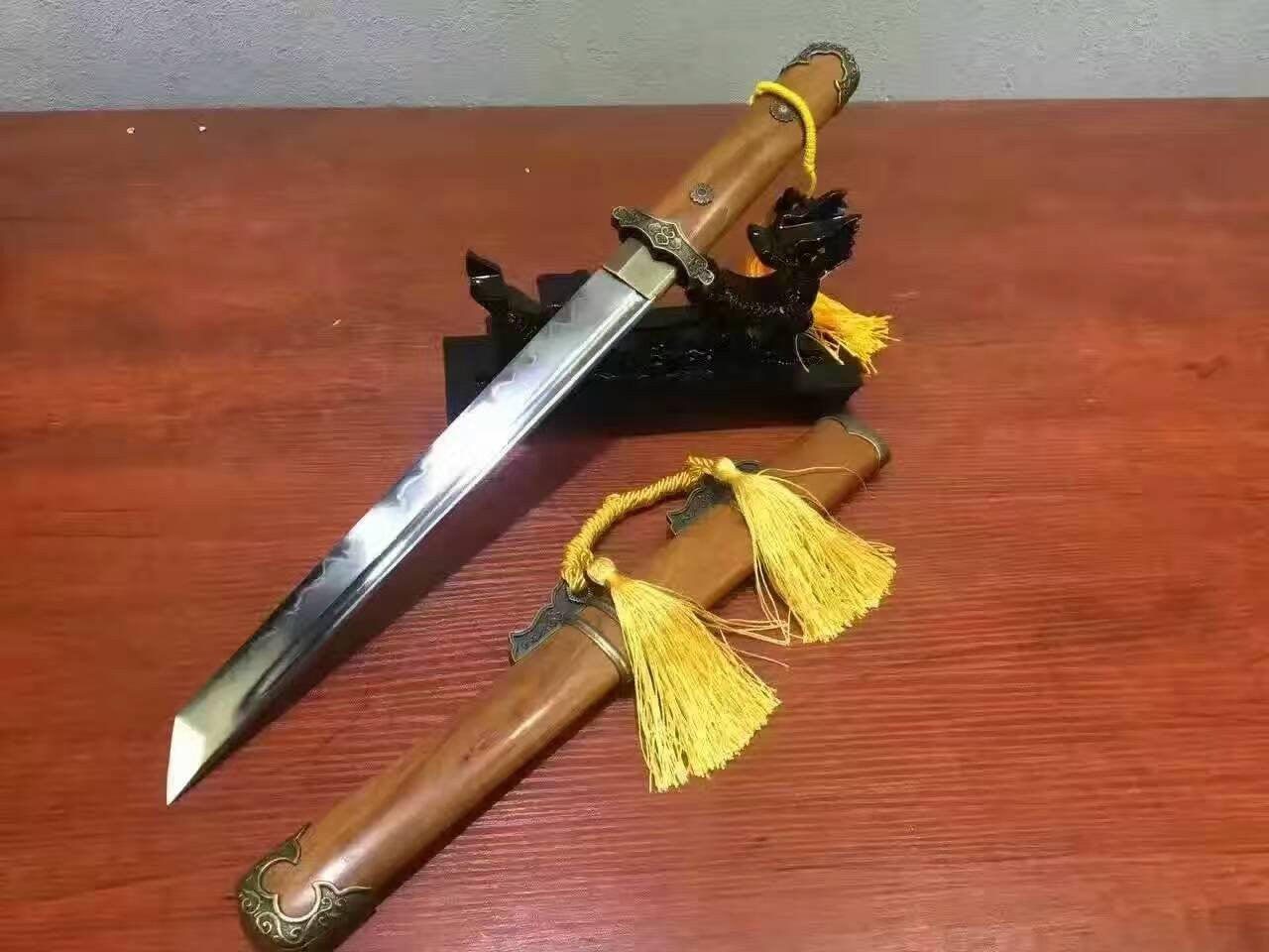 Tang dao,High carbon steel burn blade,Rosewood Saya,Alloy fittings - Chinese sword shop