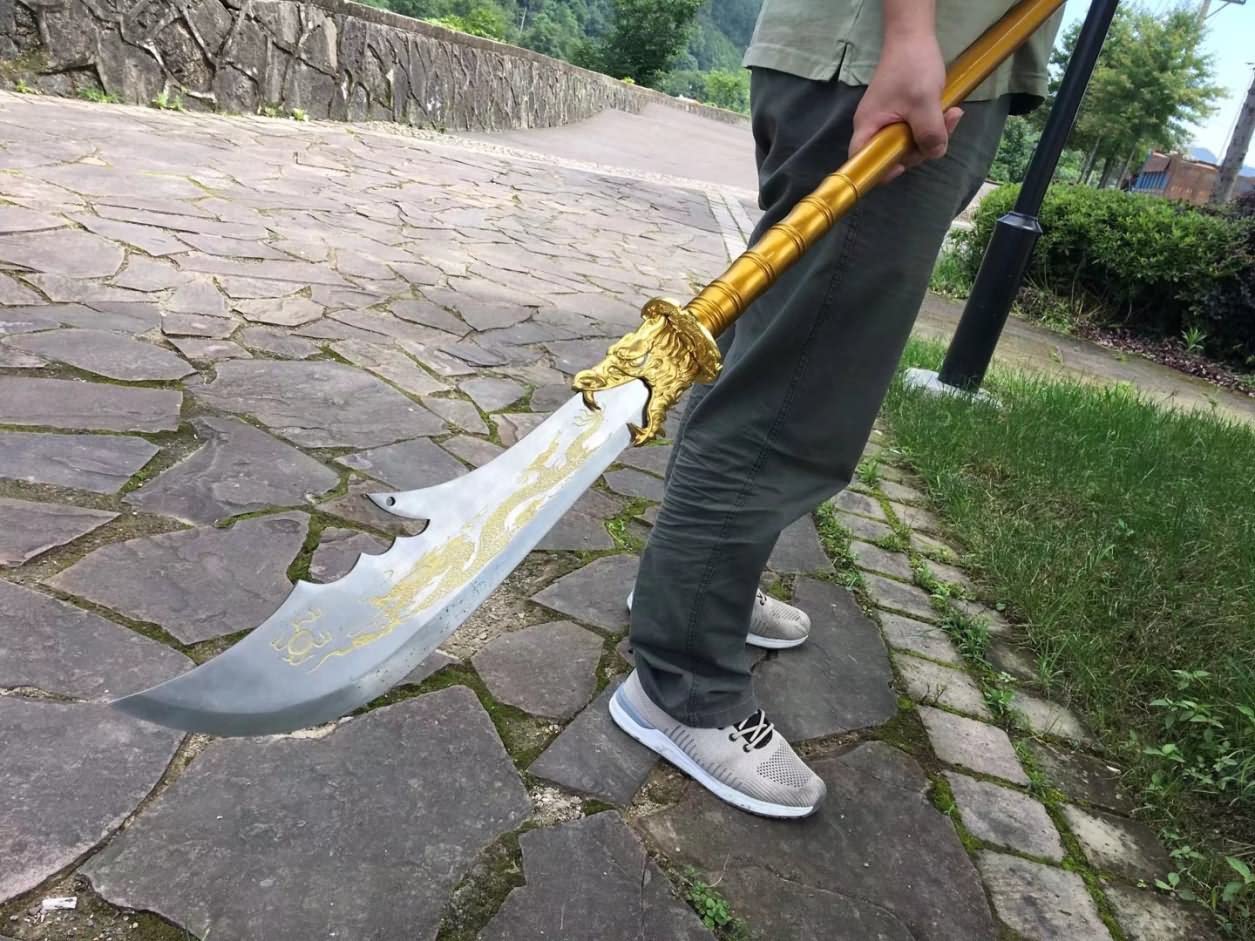 Yellow Dragon Kwan Dao,War Sword,High Carbon Steel Blade,Chinese sword