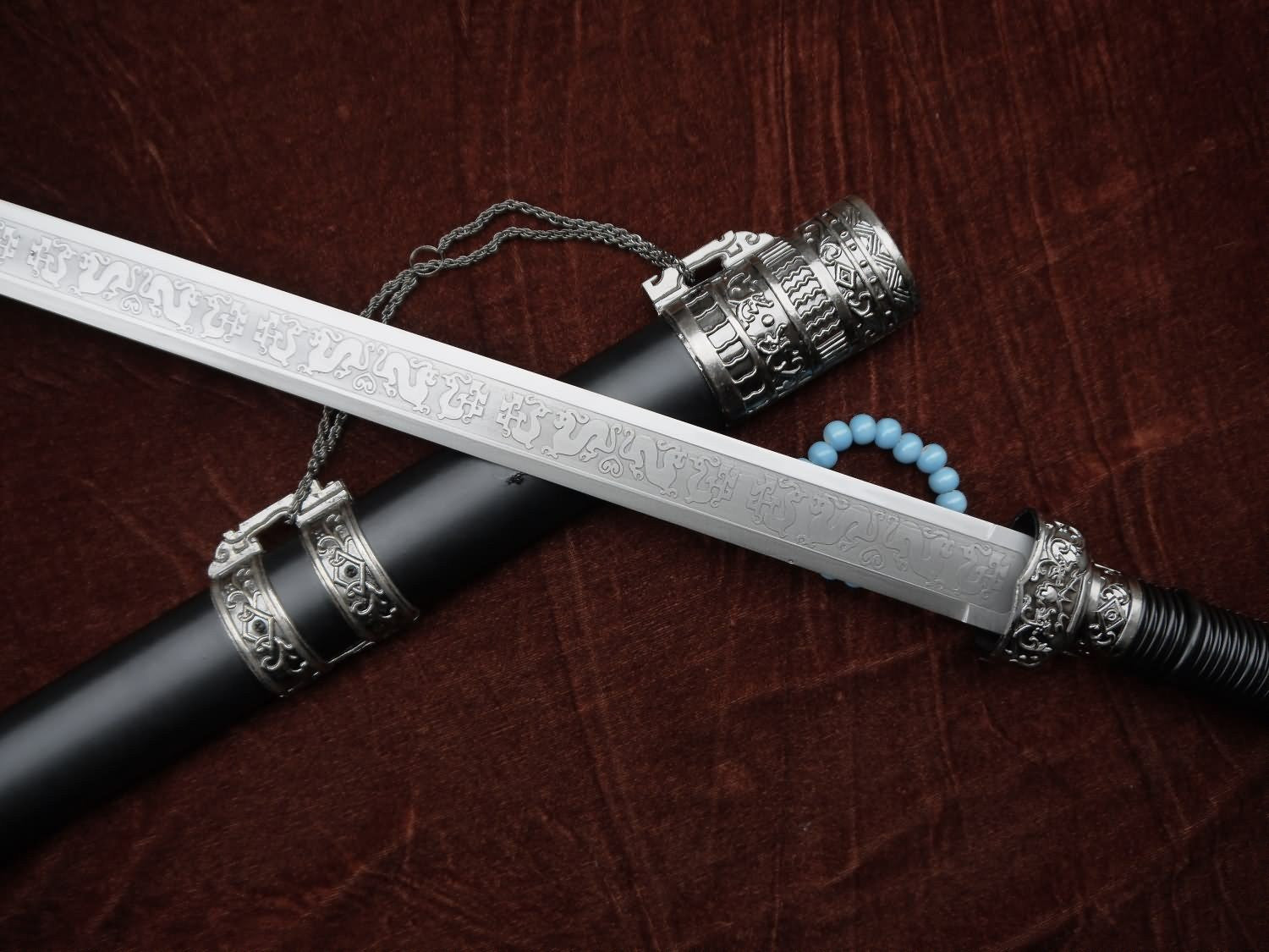 Wolong sword-Stainless steel-Alloy scabbard - Chinese sword shop