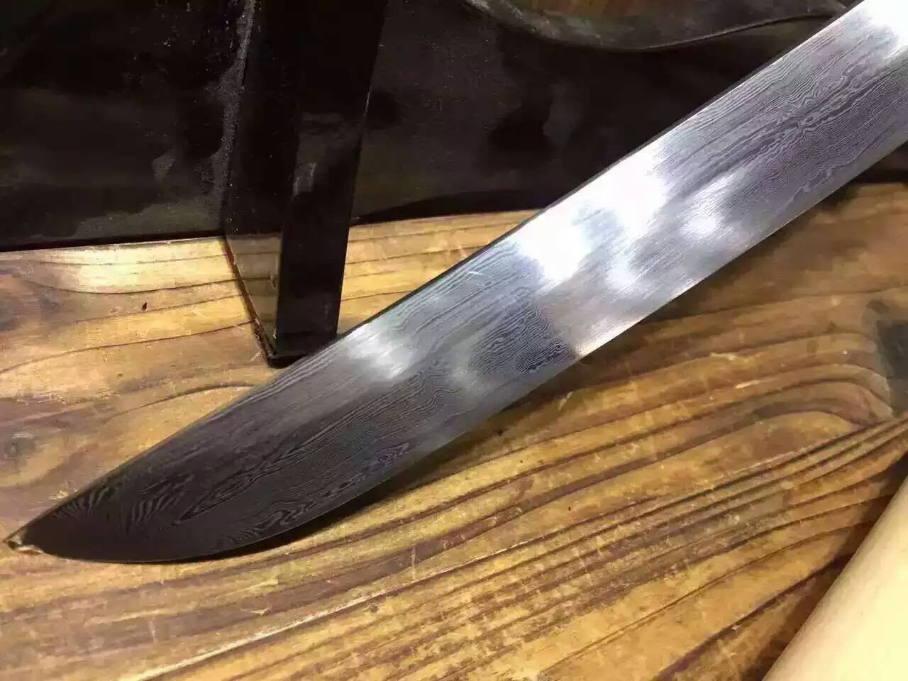 Wakizashi/Japanese sword/Damascus steel blade/Wood Scabbard/Length 20" - Chinese sword shop