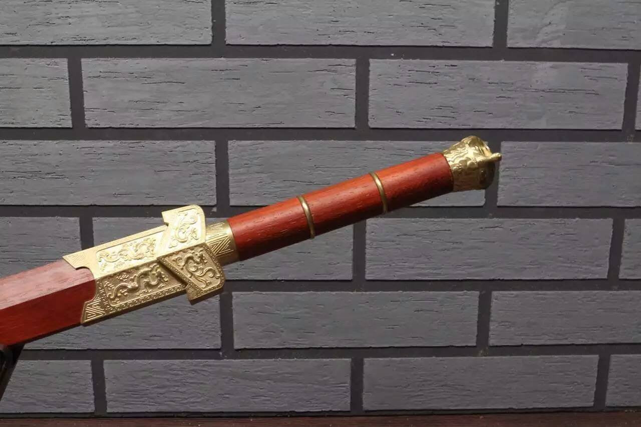 Han jian/Damascus steel/Redwood Scabbard/copper/Handmade/Full Tang - Chinese sword shop