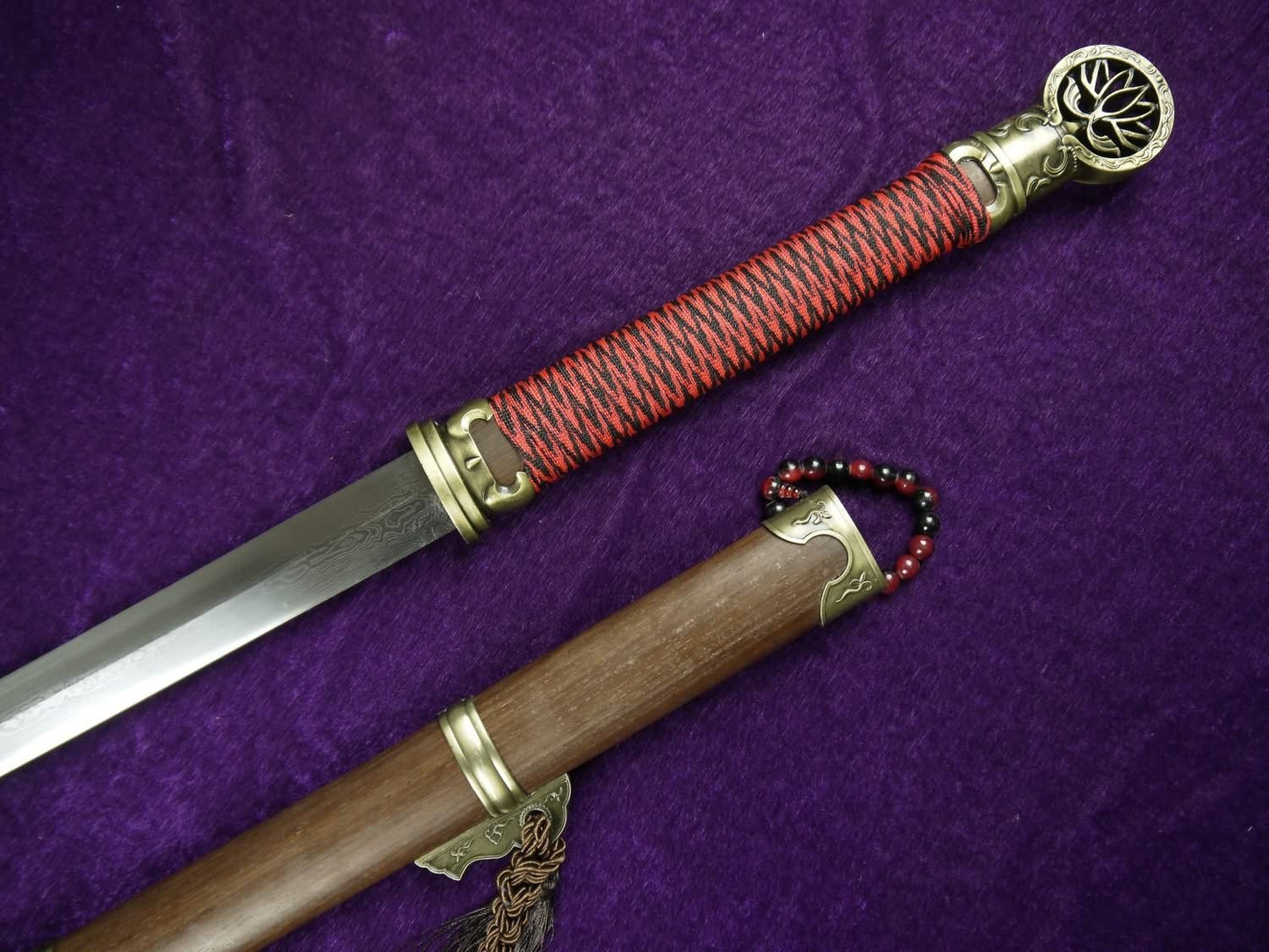 Han jian/Pei Dong jian/Damascus steel blade/Rosewood scabbard - Chinese sword shop