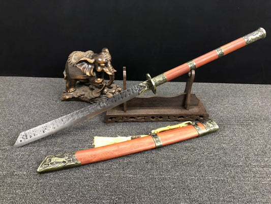 Kangxi sword,Broadsword,High carbon steel blade,Redwood scabbard - Chinese sword shop