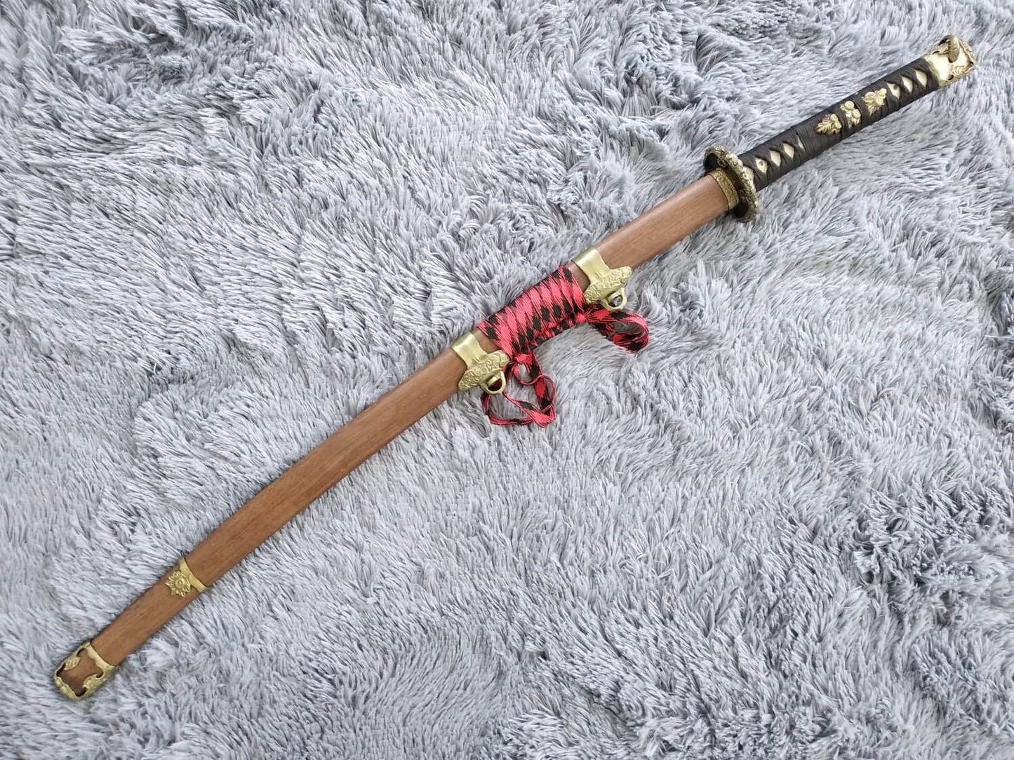 Nihontou Tachi,High carbon steel Clay temper,Rosewood,Alloy - Chinese sword shop