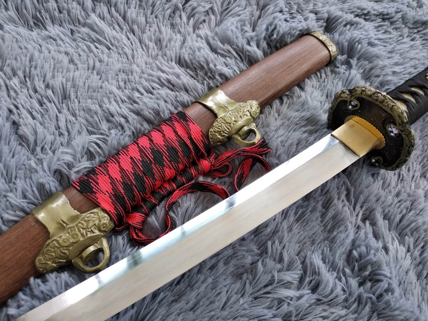 Nihontou Tachi,High carbon steel Clay temper,Rosewood,Alloy - Chinese sword shop