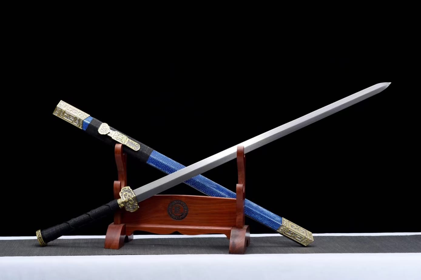LOONGSWORD Chinese Sword Ruyi Jian Swords Real Forged Damascus Steel LOONGSWORD Chinese Sword Ruyi Jian Swords Real Forged Damascus Steel
