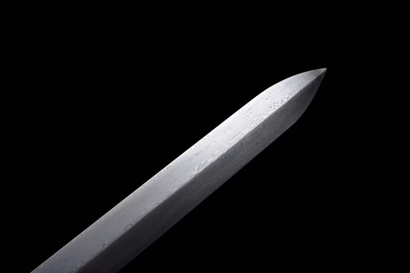 Chinese sword,Ruyi jian Swords Real Damascus Steel Blade,Blue Skin Scabbard,Alloy Fittings,LOONGSWORD