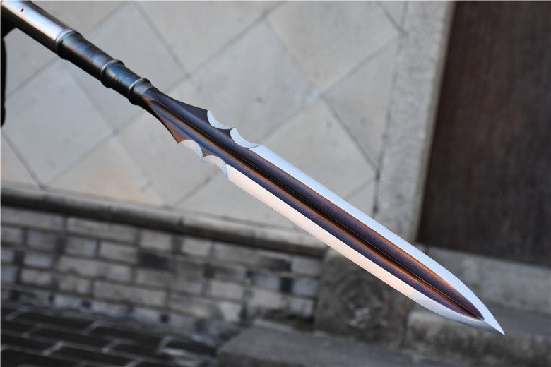 Spear,China Lance,Folding Steel Spearhead,Hardwood Rod - Chinese sword shop