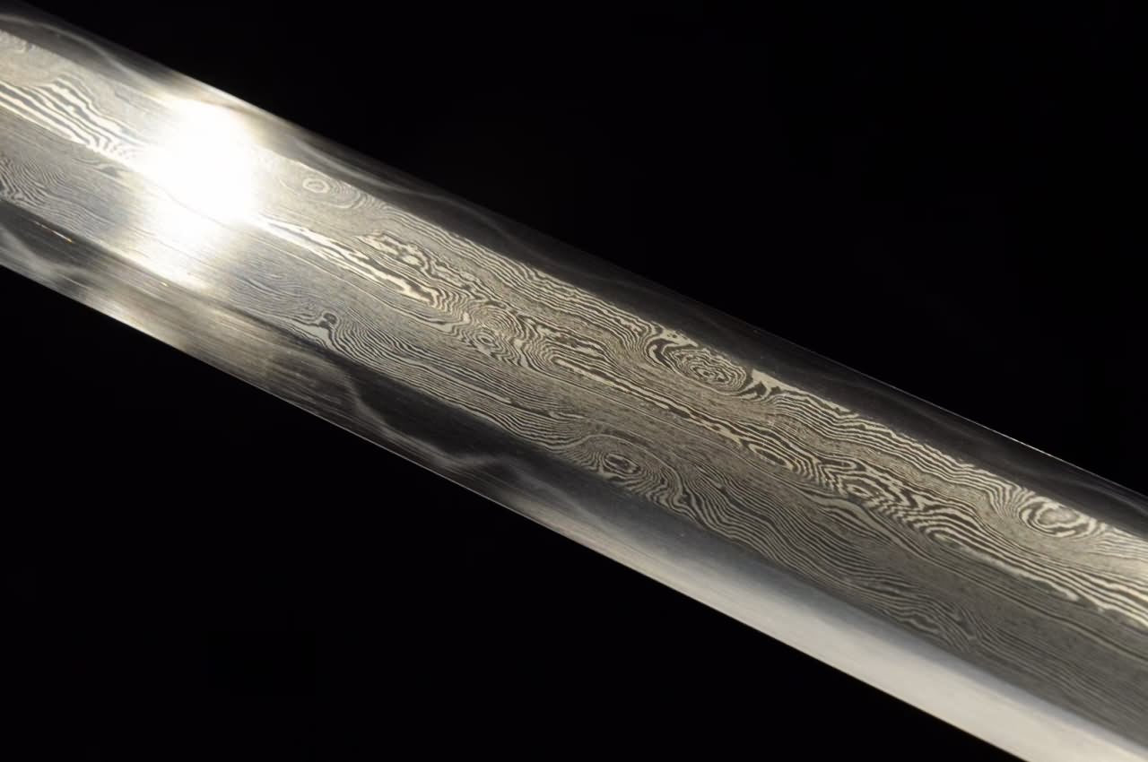 Loong Sword Chinese Swords Forged Damascus Steel Blade Redwood Scabbard Dragon Brass Fittings