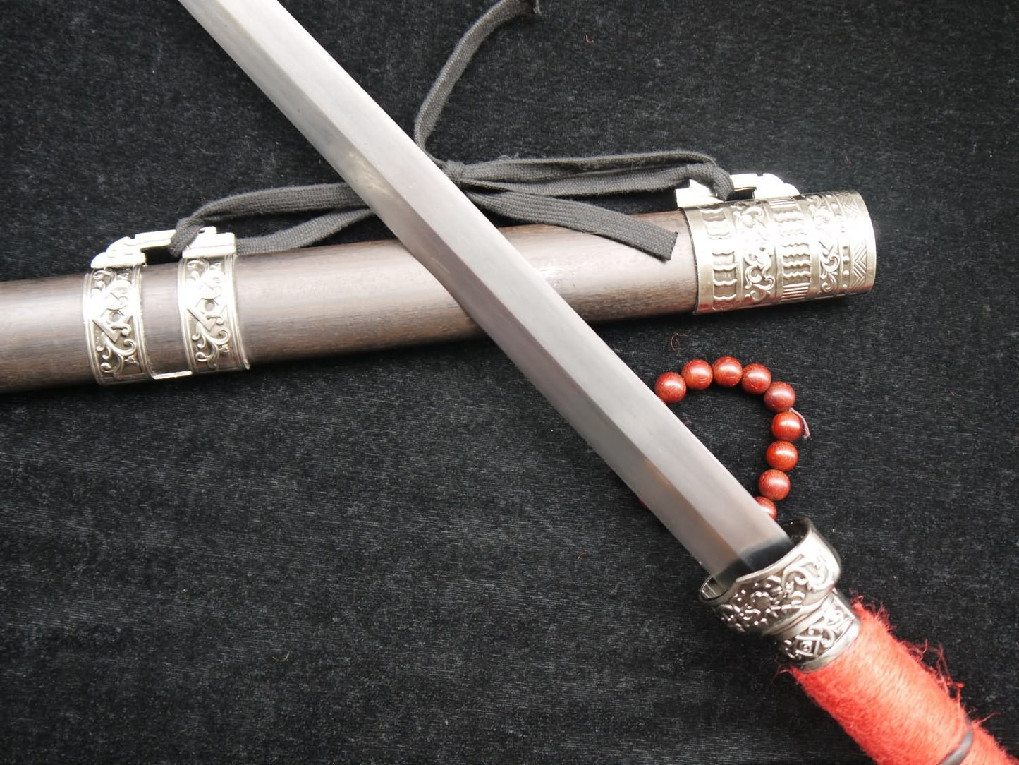 Traditional swords(High Manganese Steel blade,Black wood scabbard)Length 39" - Chinese sword shop