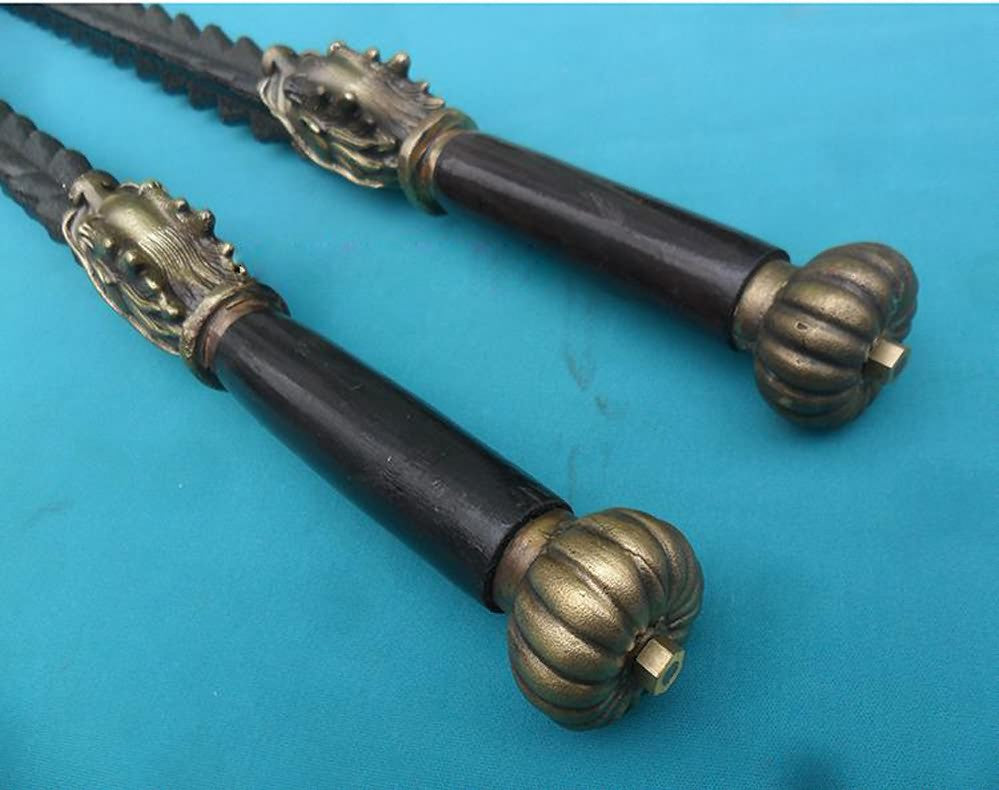 Sword breaker,Double whips(Cast iron material,Brass,Wood handle) - Chinese sword shop