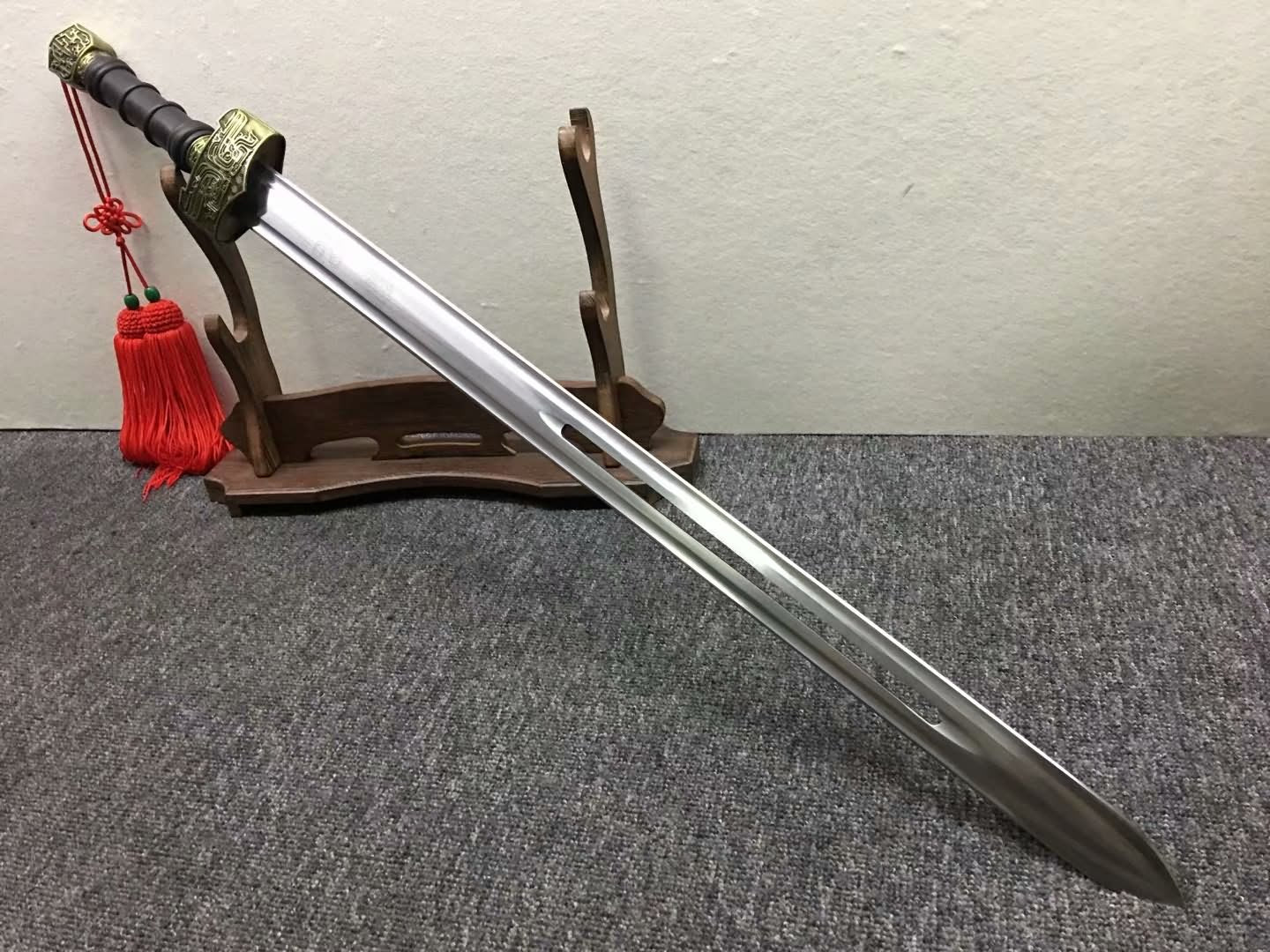 Movie hero sword,High carbon steel blade,Black wood,Alloy - Chinese sword shop