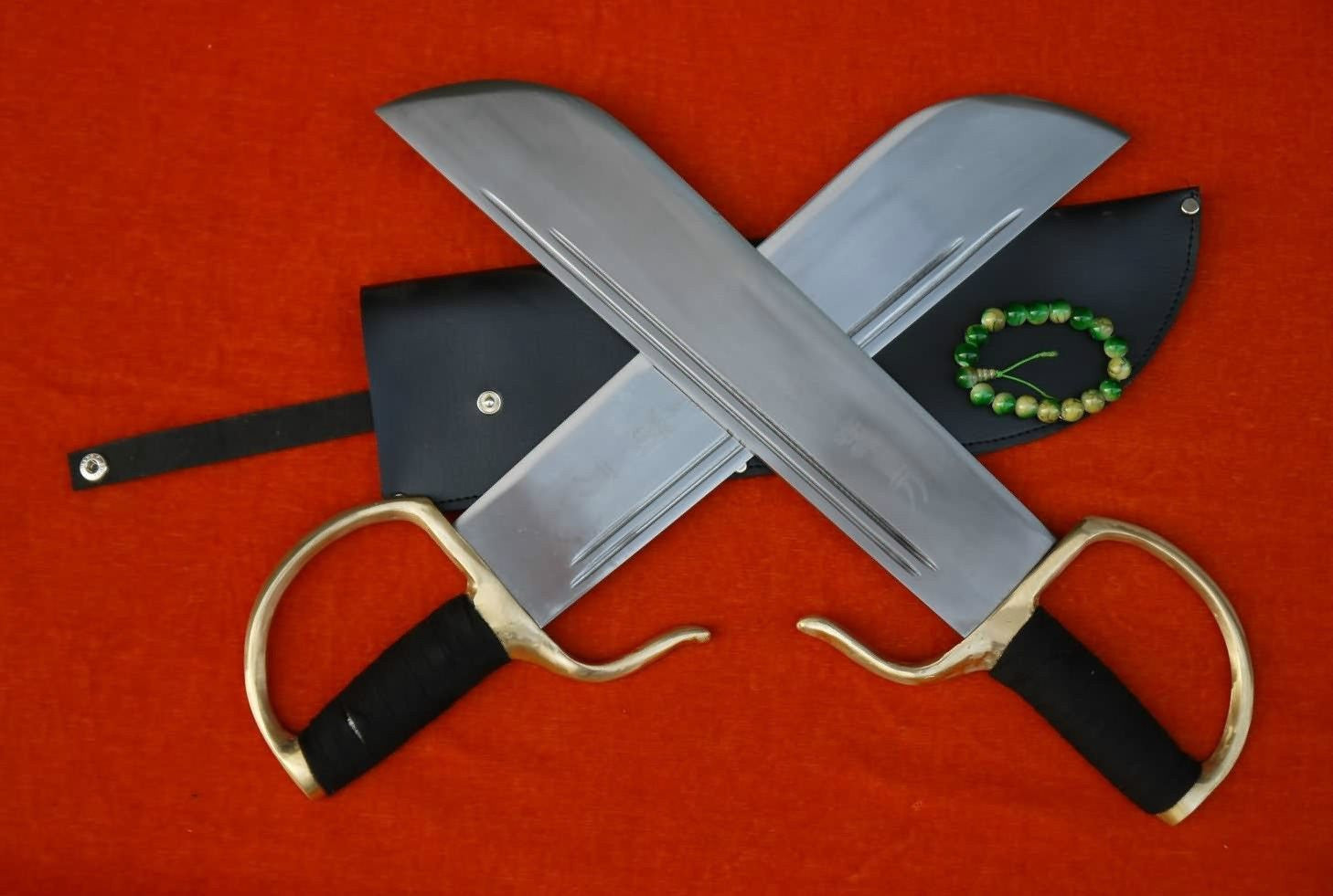 Wing Chun eight cutter/Medium carbon steel blade/Brass hand/Kung fu equipment - Chinese sword shop