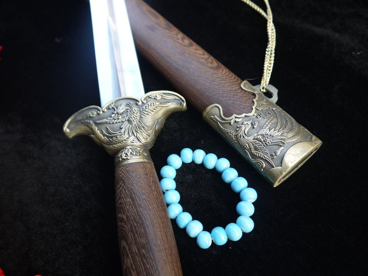 Training Sword,Tai Chi jian,Stainless Steel blade,Rosewood Scabbard ...