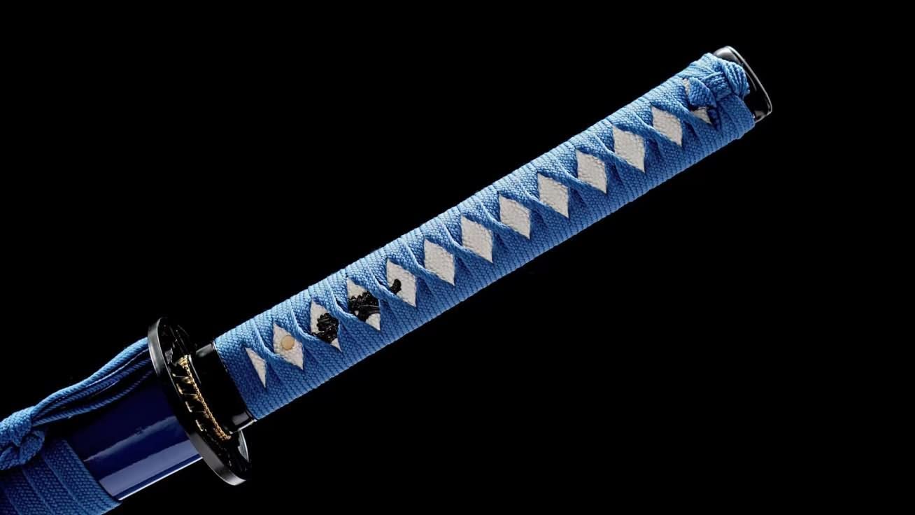 Cosplay sword,High carbon steel blue blade,PU scabbard&Handmade art –  Chinese Sword store
