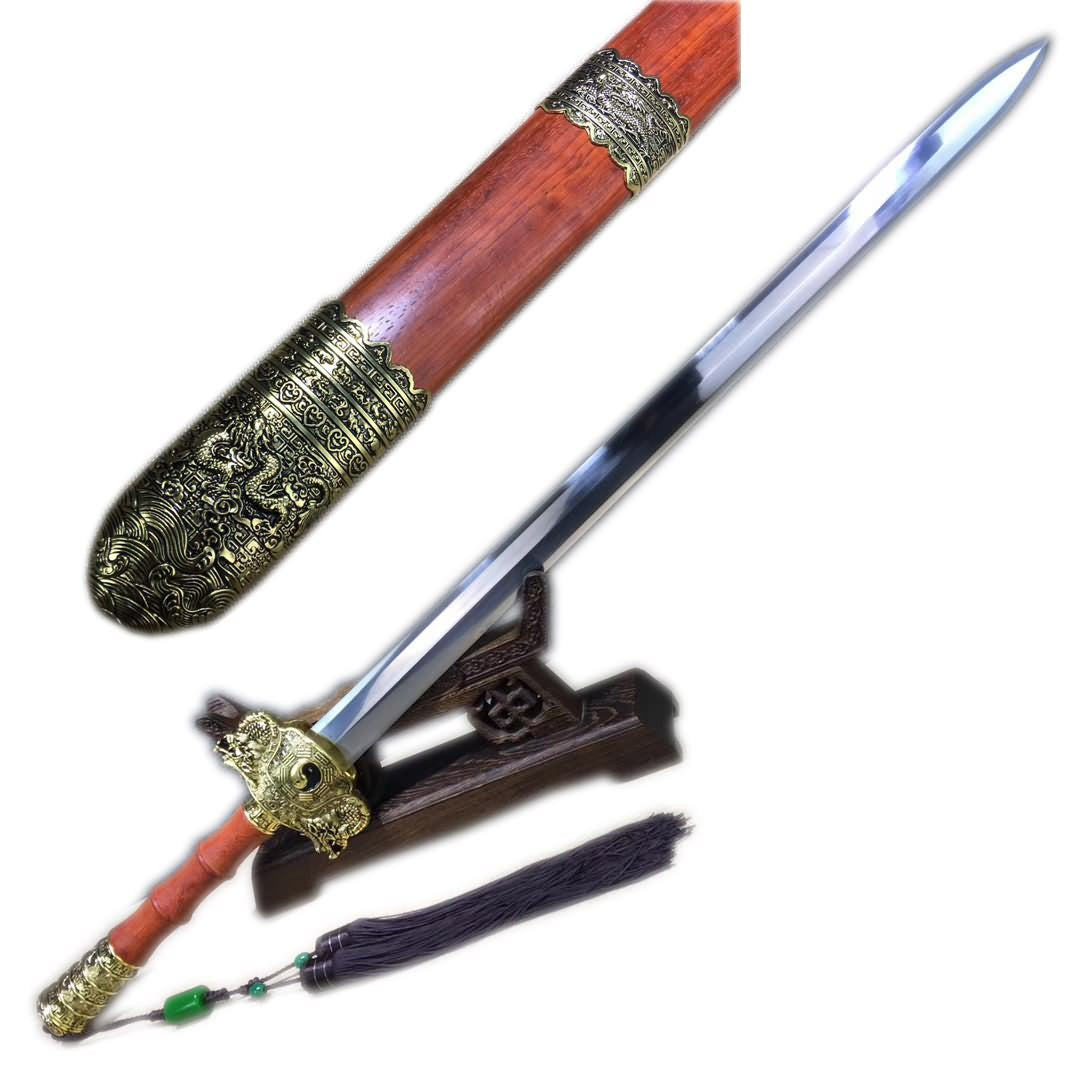 Bagua jian sword,Handmade High carbon steel blade,Redwood,Alloy&handmade art - Chinese sword shop