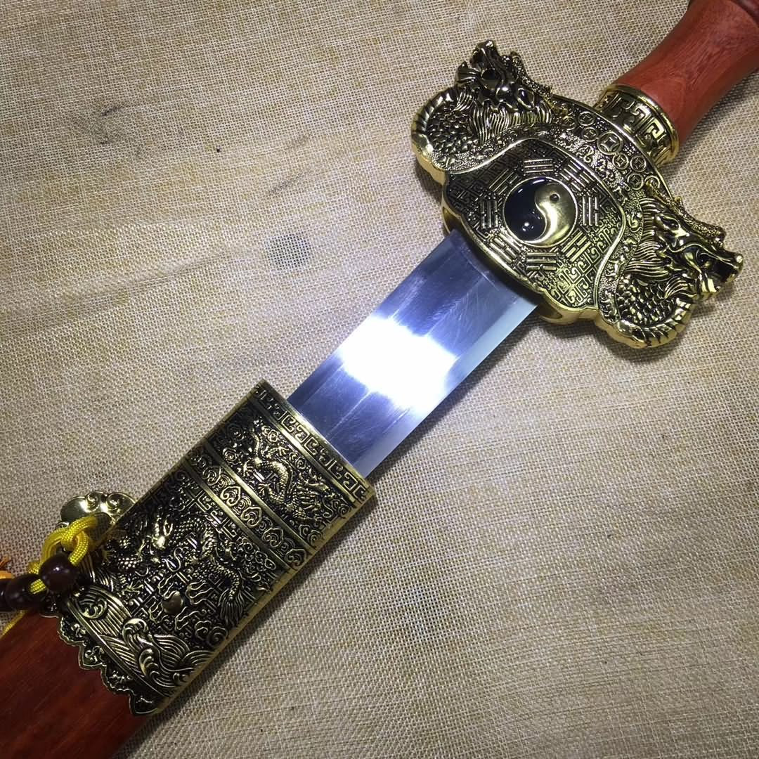 Bagua jian sword,Handmade High carbon steel blade,Redwood,Alloy&handmade art - Chinese sword shop