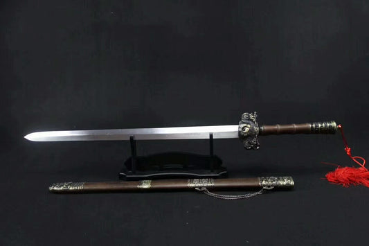 Bagua sword(Medium carbon steel,Rosewood scabbard,Alloy fittings)handmade art - Chinese sword shop