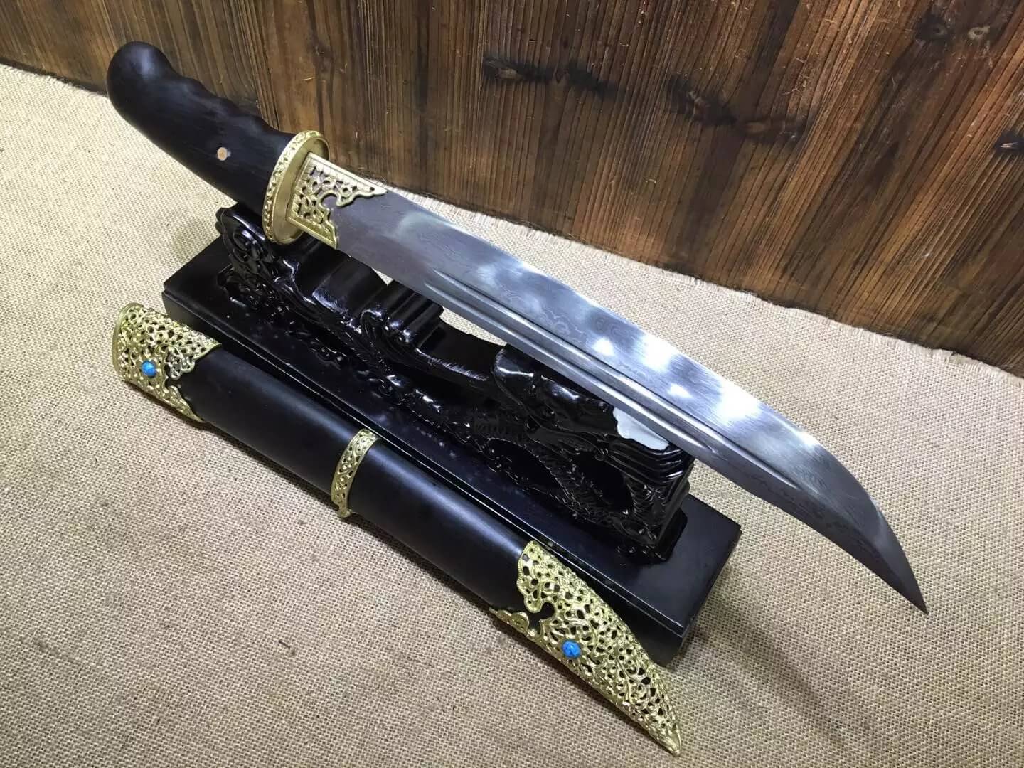 Persian sword,Damascus steel blade,Ebony scabbard,Length 20 inch - Chinese sword shop