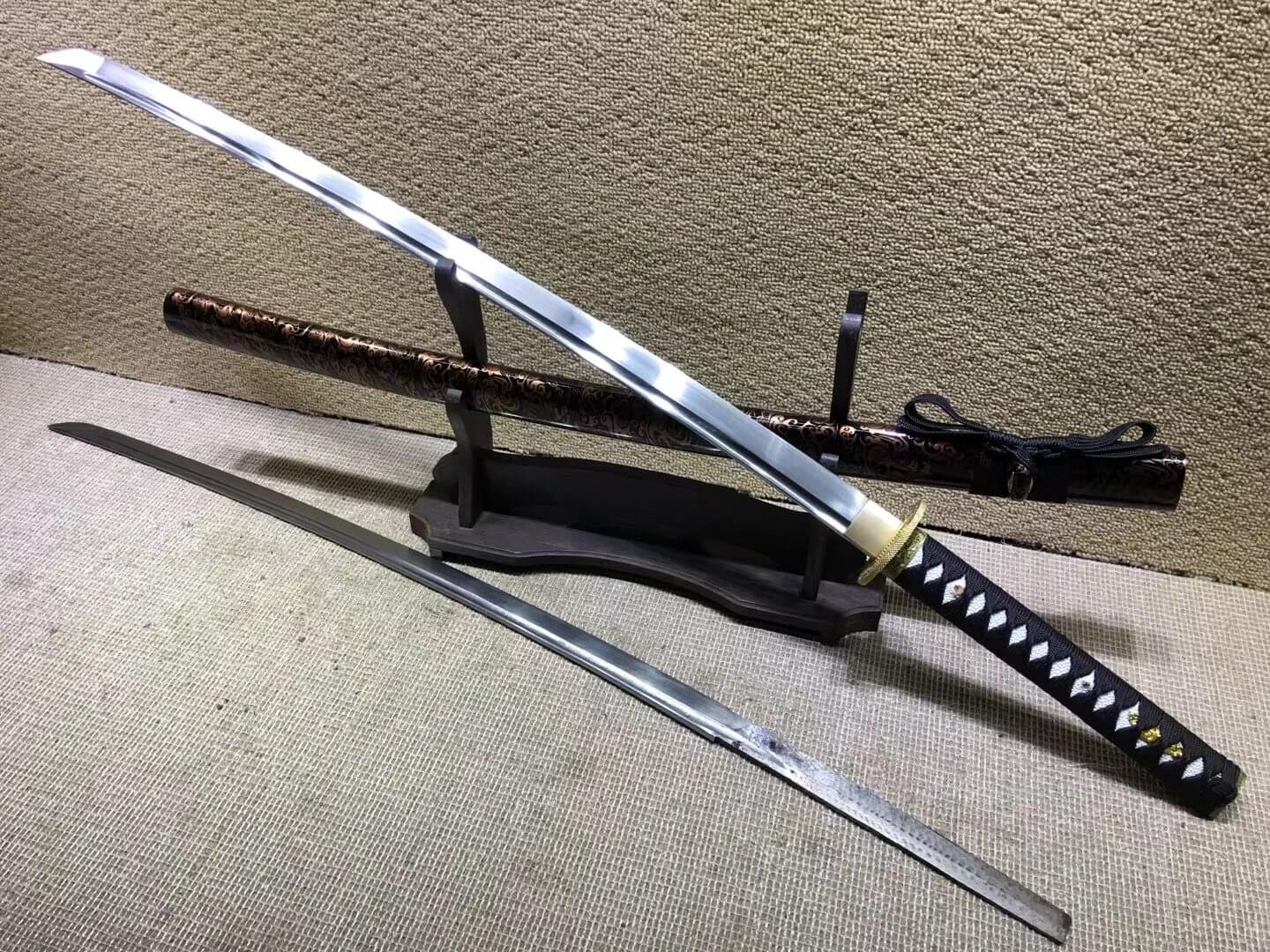 Samurai katana,High carbon steel bade,Brass fitteds,Length 39" - Chinese sword shop