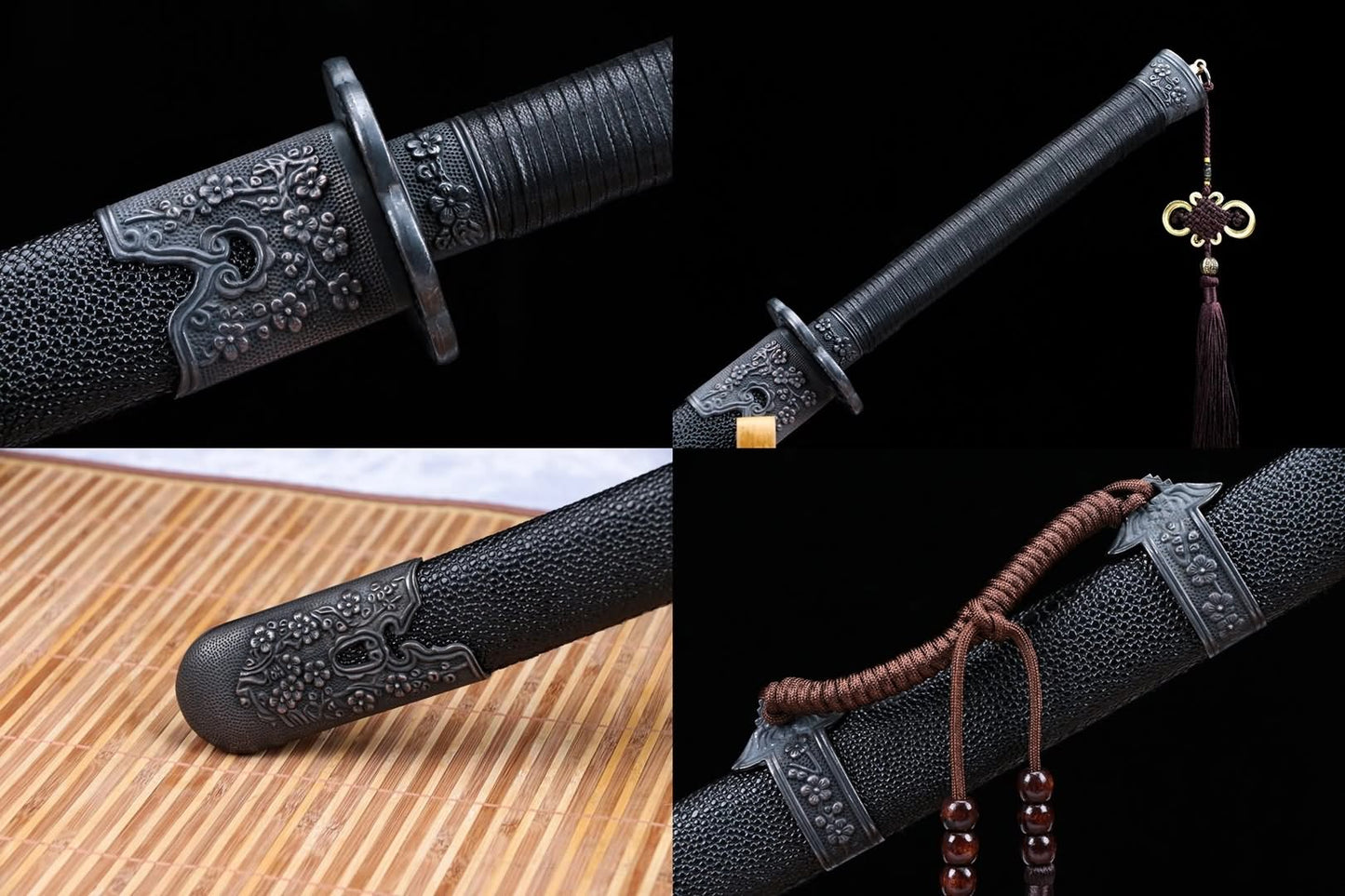 Broadsword,Forged high carbon steel blade,Skin scabbard,Alloy fittings