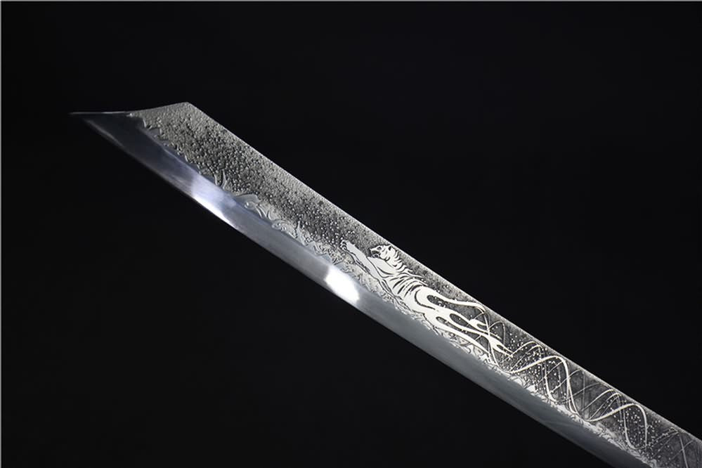 Flying Tiger saber,High carbon steel blade,Brass scabbard - Chinese sword shop