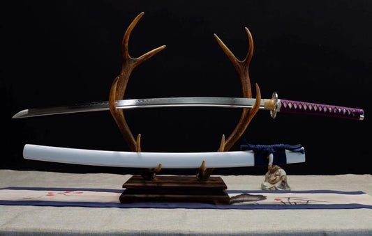 Katana Samurai Custom Sword Forged T10 Steel Clay Tempered Battle Ready