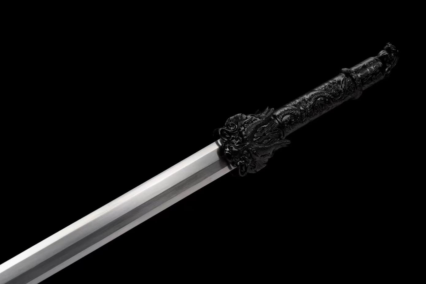 Dragon King Swords Real High Carbon Steel Blades,Alloy Fittings,PU Scabbard,LOONGSWORD