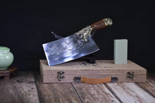 Cleaver Knife Carbon Steel Traditional Chinese Kitchen Knives Vegetables Tools - Chinese sword shop