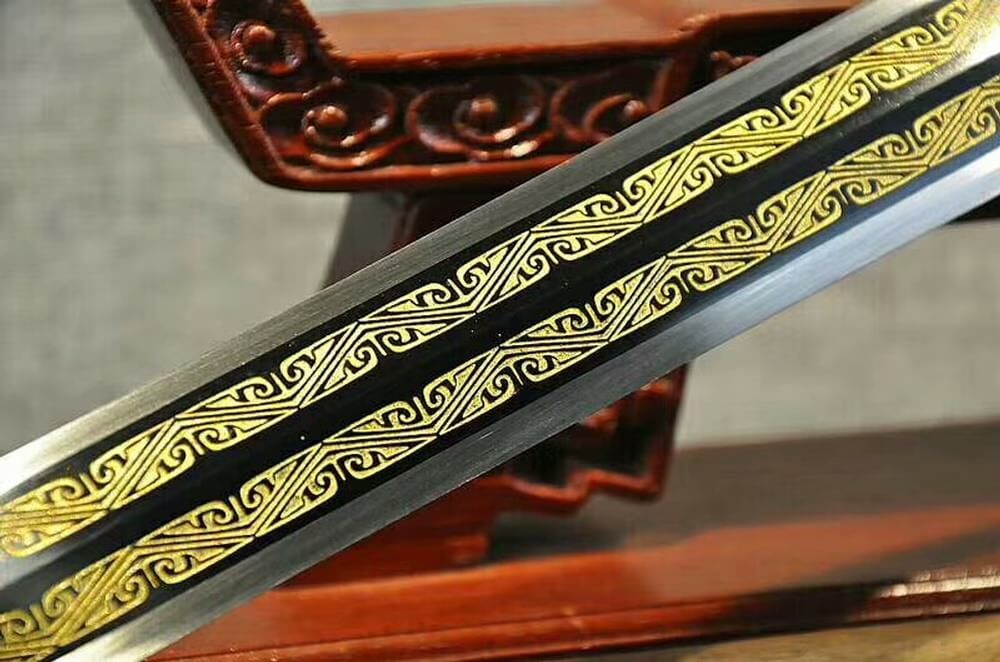 Talisman sword(High carbon steel etched blade,Rosewood,Alloy fittings)Length 45" - Chinese sword shop