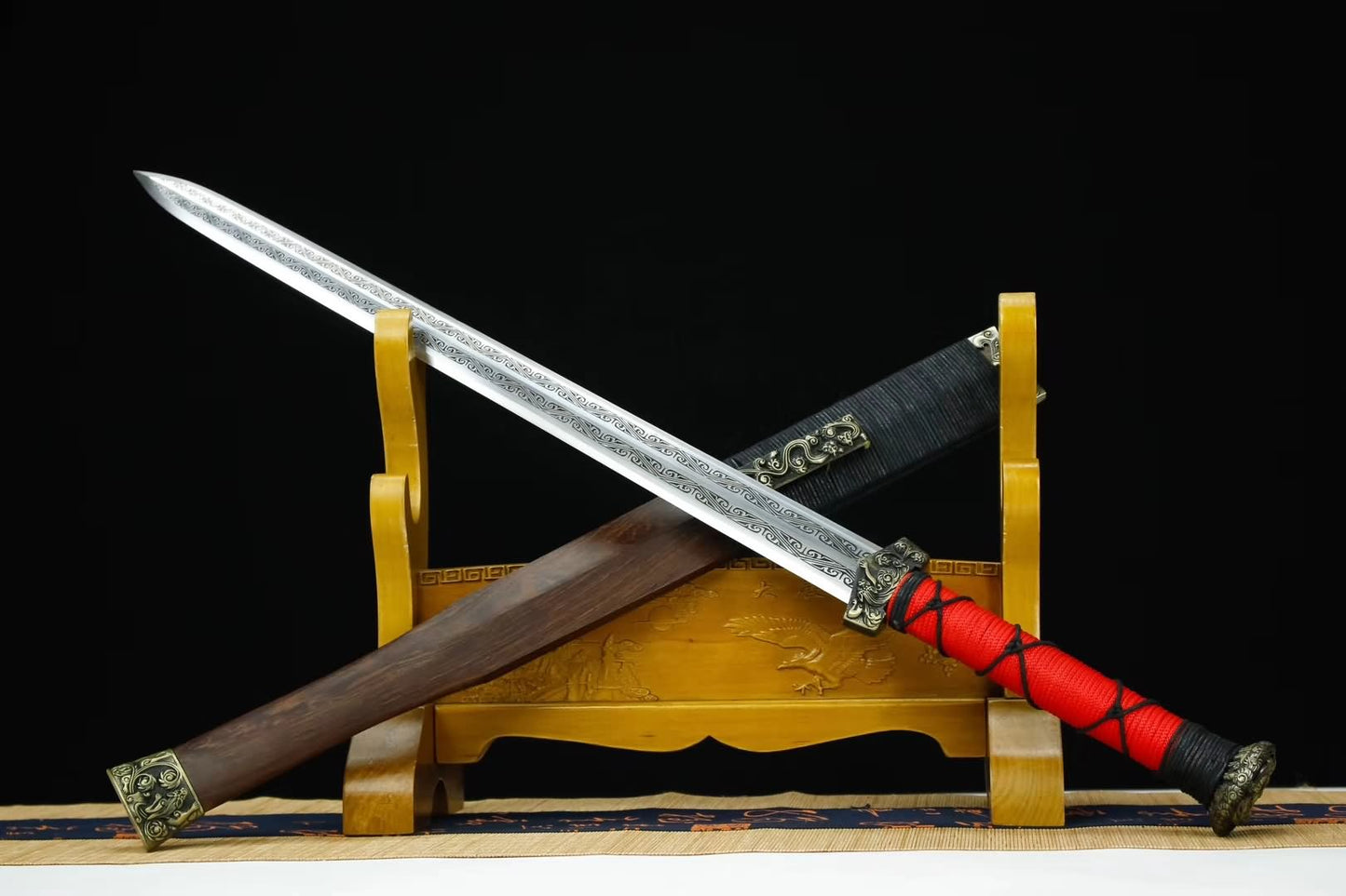 Chibi jian,High Carbon Steel blade,Rosewood,Alloy,Full Tang&Handmade art - Chinese sword shop