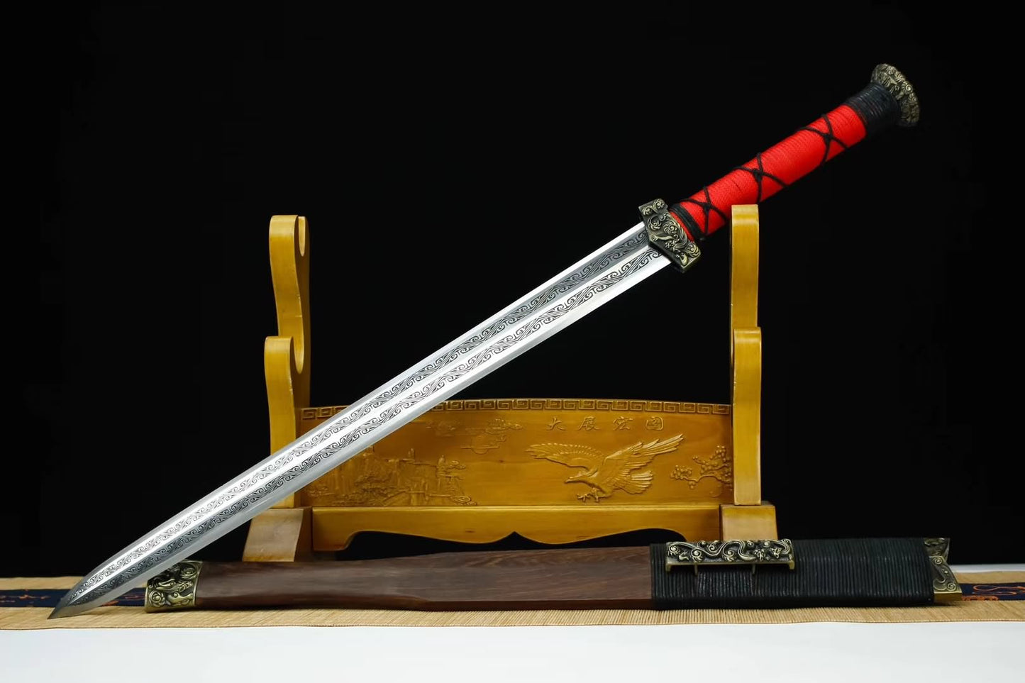 Chibi jian,High Carbon Steel blade,Rosewood,Alloy,Full Tang&Handmade art - Chinese sword shop
