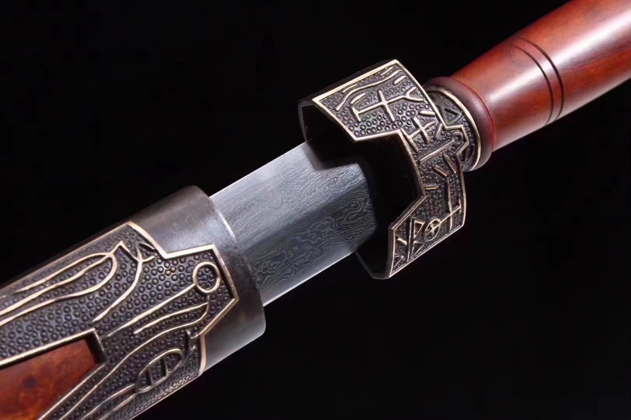 Warring states sword Damascus Steel Brass Fittings Sword Art Online Figure